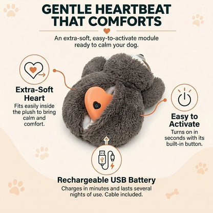 Sloth Heartbeat Plush — for Anxious & Lonely Dogs